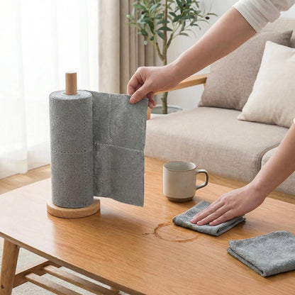 50pcs Non-Stick Oil Dish Cloths, Tear-Off Microfiber Rags, Super Absorbent Kitchen Cleaning Towels for Stove
