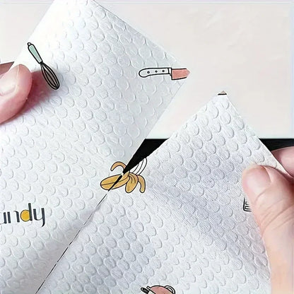 One-time dishcloth water wash dry wet dual-use non-stick oil rags household cleaning rags kitchen towel kichen accessories