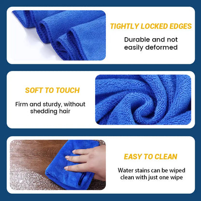 10 Pack Multicolor Microfiber Dish Cloths, Thick Lint Free Super Absorbent Non-Greasy Kitchen Cleaning Towels
