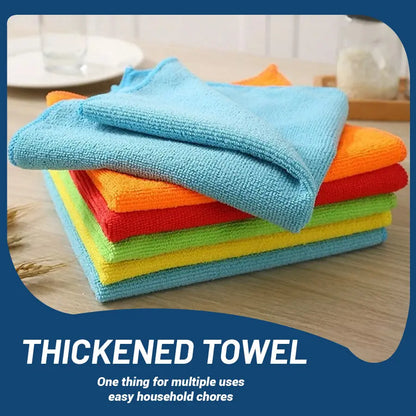 10 Pack Multicolor Microfiber Dish Cloths, Thick Lint Free Super Absorbent Non-Greasy Kitchen Cleaning Towels