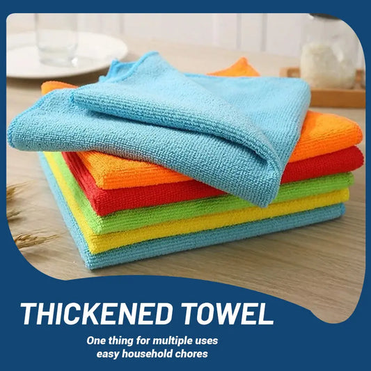 10 Pack Multicolor Microfiber Dish Cloths, Thick Lint Free Super Absorbent Non-Greasy Kitchen Cleaning Towels