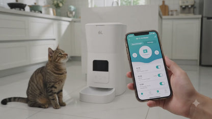6L Smart Pet Feeder - Programmable Timed Auto Food Dispenser with Voice Recorder & Dual Power Supply