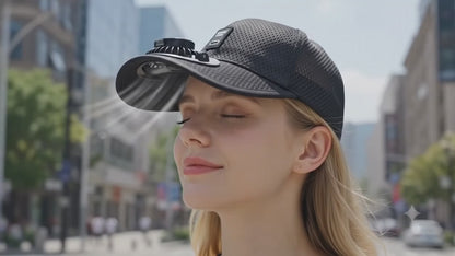 Solar Charging Fan Hat - Breathable Mesh UV Protection Baseball Cap For Men Women Summer Outdoor Sun Hat